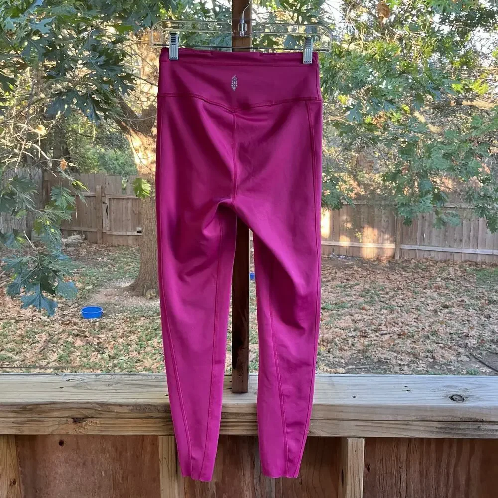 Free People Movement Beat The Heat Reversible Leggings Red Size S